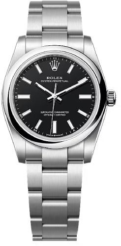Rolex Oyster Perpetual 34 Black Dial Oyster Bracelet - 124200 - 2025